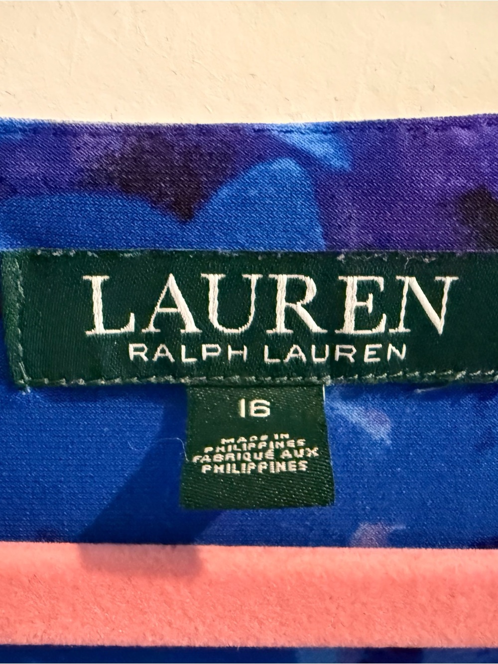 Ralph Lauren Blue and Purple Floral Midi Wrap Dress - Picture 2 of 5